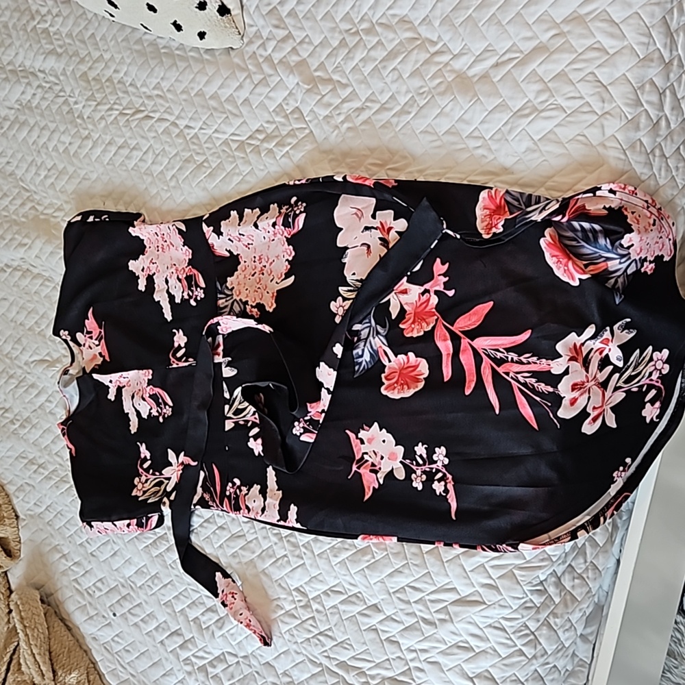 Black and floral dress